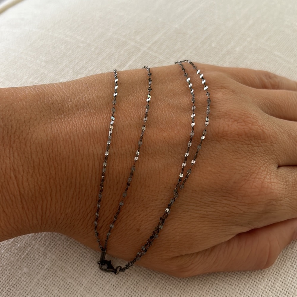 New Lana double strand black gold 14k choker Blake